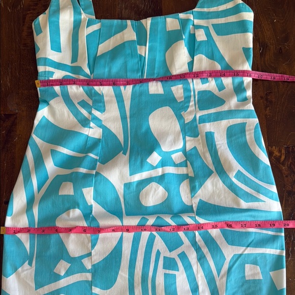 Calvin Klein Blue and White Sleeveless Midi Sundress - Picture 8 of 8